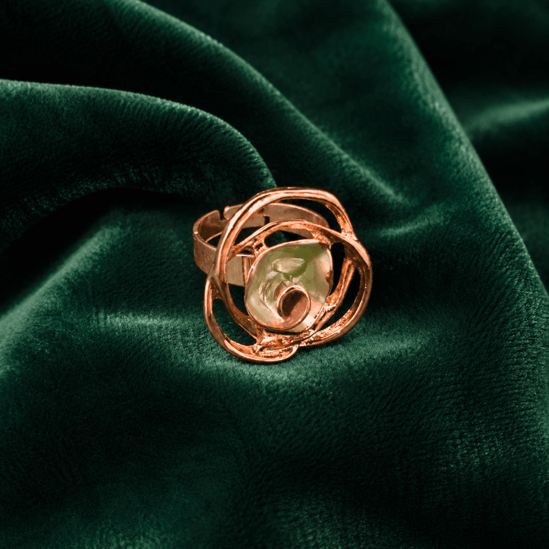 Gold Whirlpool Mint Ring - view 2