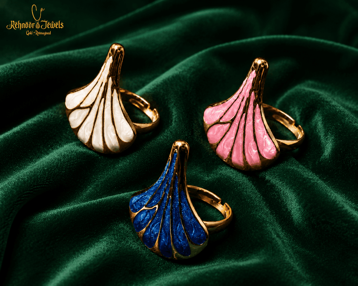 Seashell Fan Gold Plated Ring - view 1