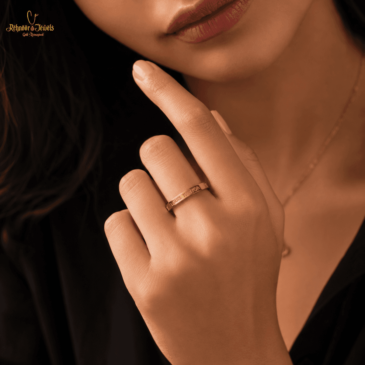 Architectural Ribbon Fold Gold Plated Ring - view 2
