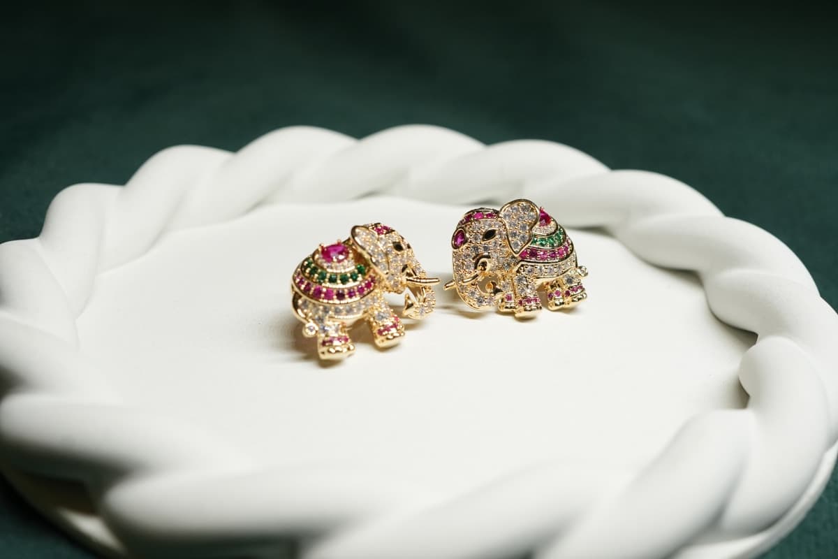 Royal Elephant Earrings - view 1