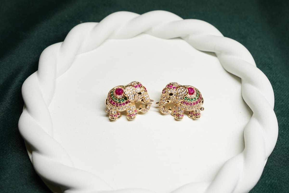 Royal Elephant Earrings - view 2