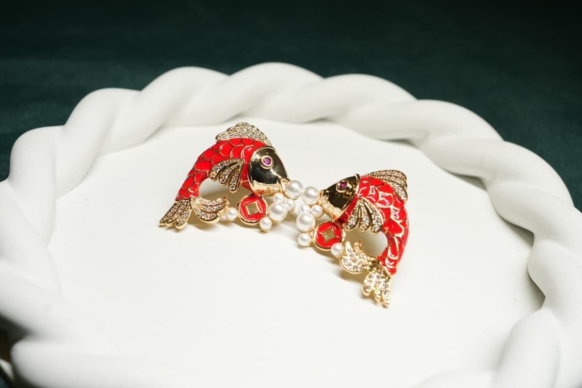Koi Pearl Cascade Earrings - view 1