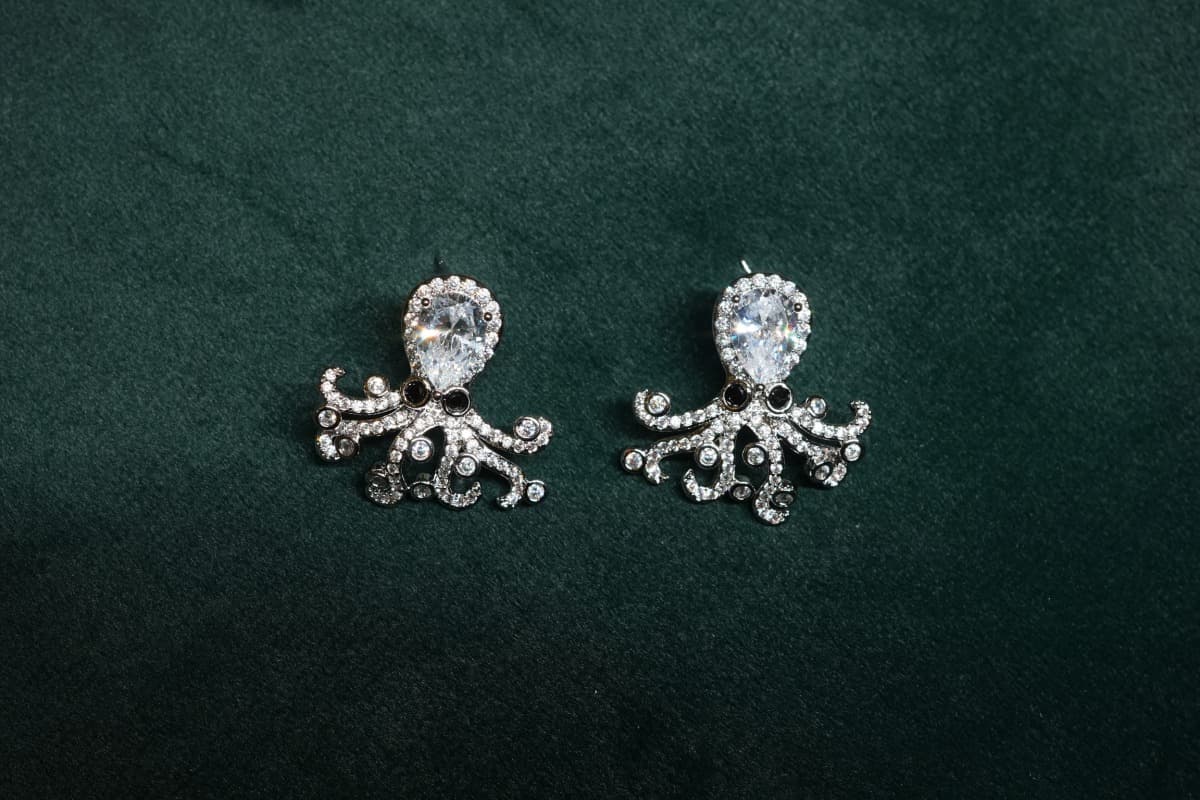Celestial Octopus Earrings - view 1