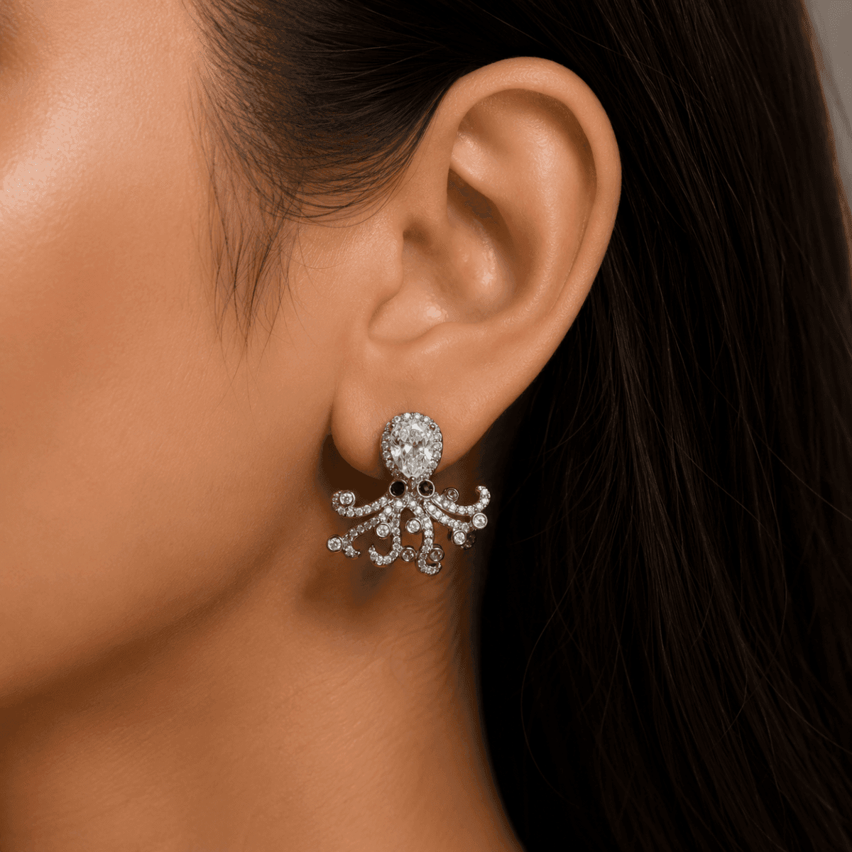 Celestial Octopus Earrings - view 2