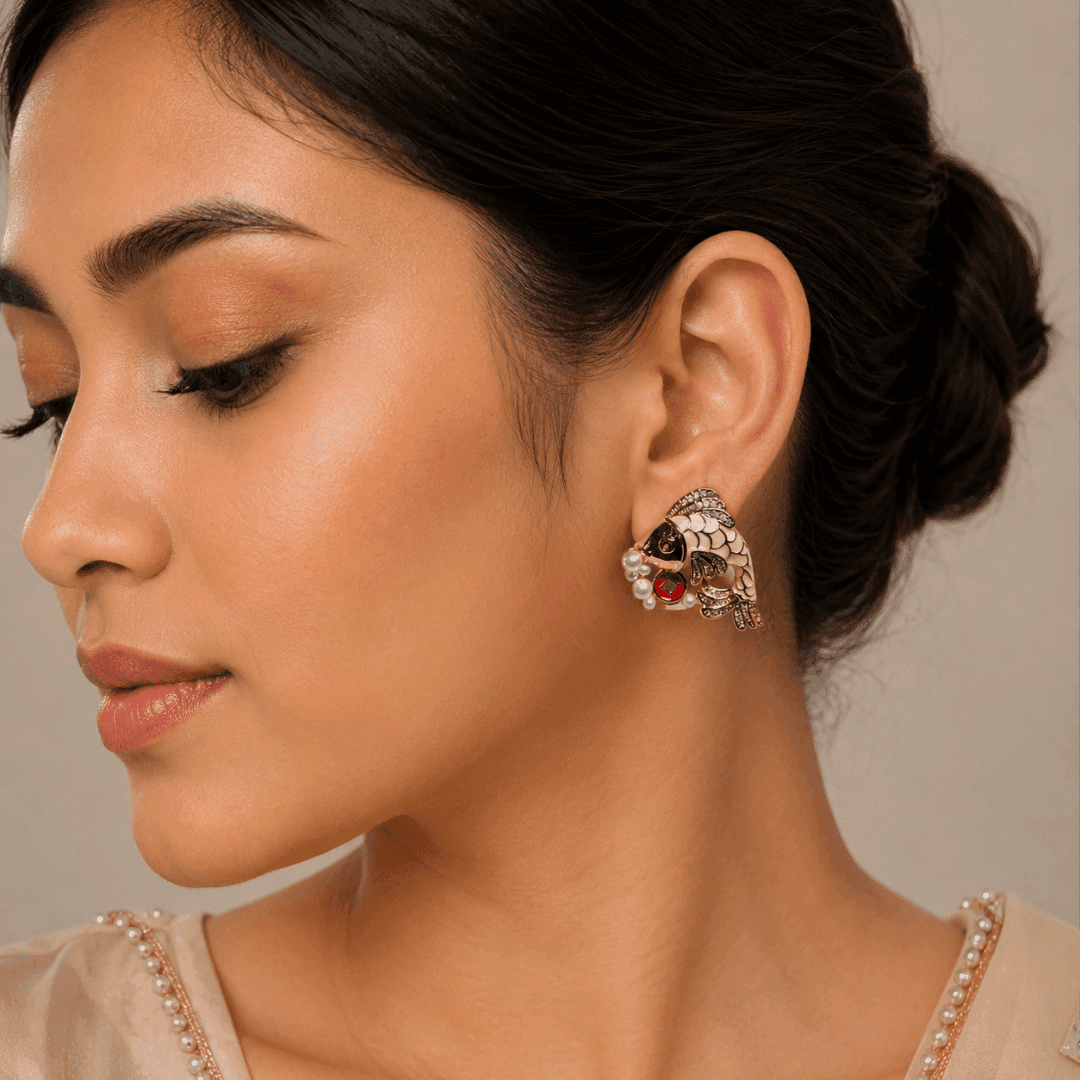 Koi Pearl Cascade Earrings - view 1