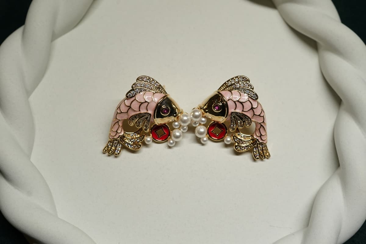 Koi Pearl Cascade Earrings - view 2