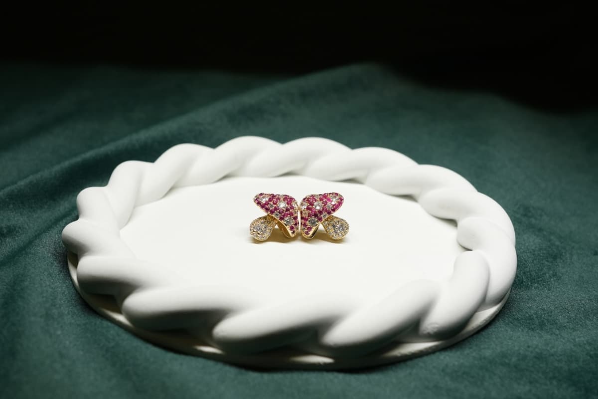 Rosé Mushroom Bloom Earrings - view 1