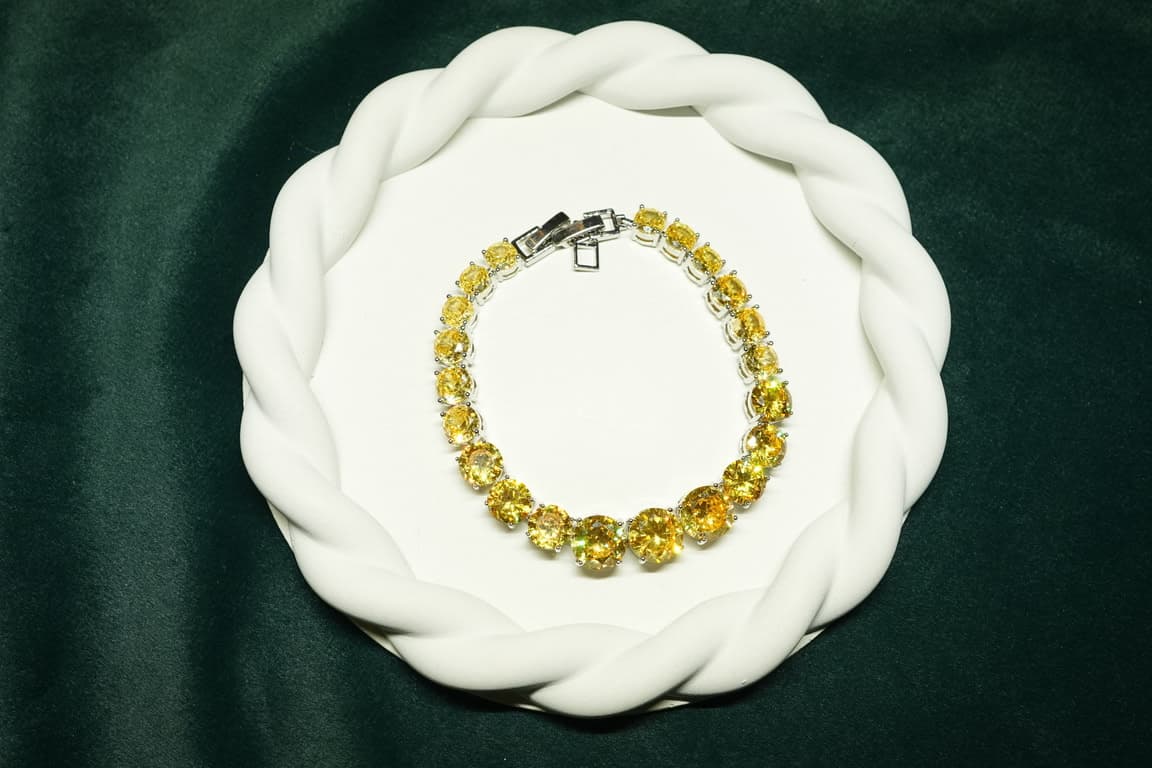 Golden Radiance Tennis Bracelet - view 1