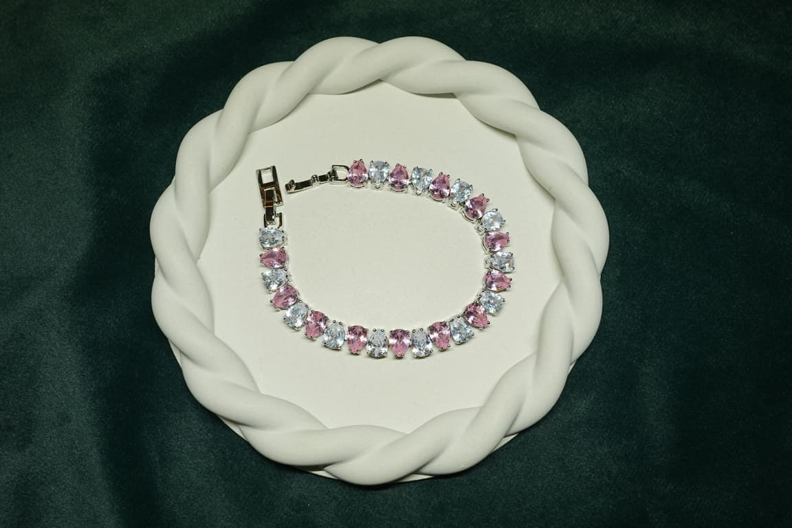 Blush & Crystal Harmony Tennis Bracelet - view 1