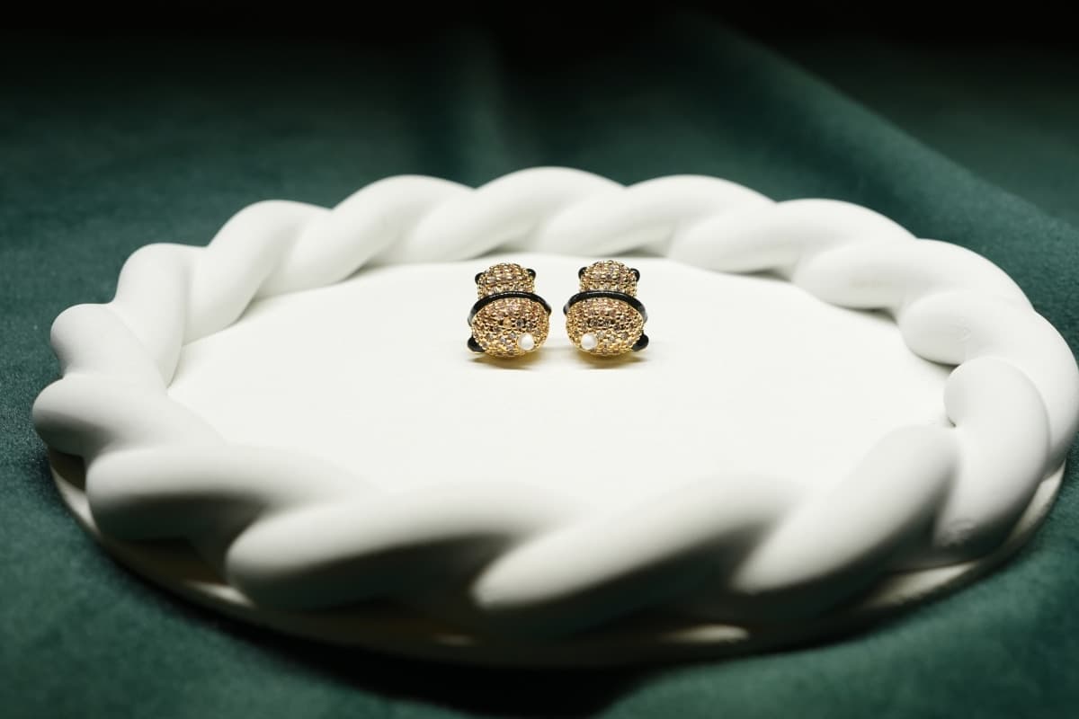 Midnight Panda Sparkle Earrings - view 3