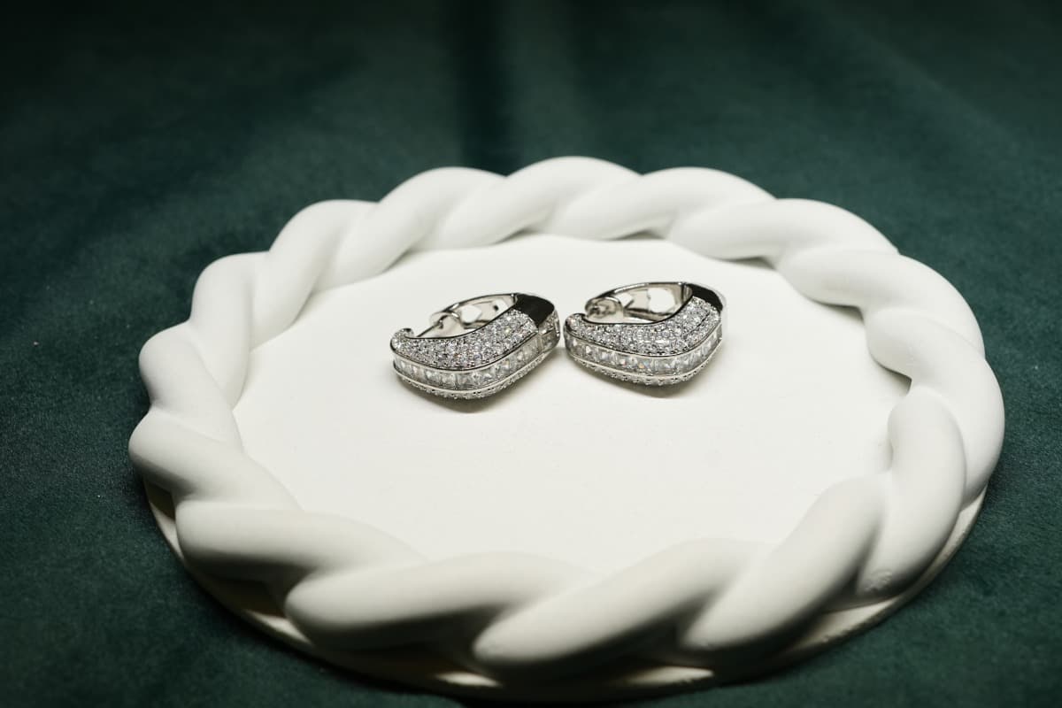 Luxe Curve Huggie Earrings - view 1