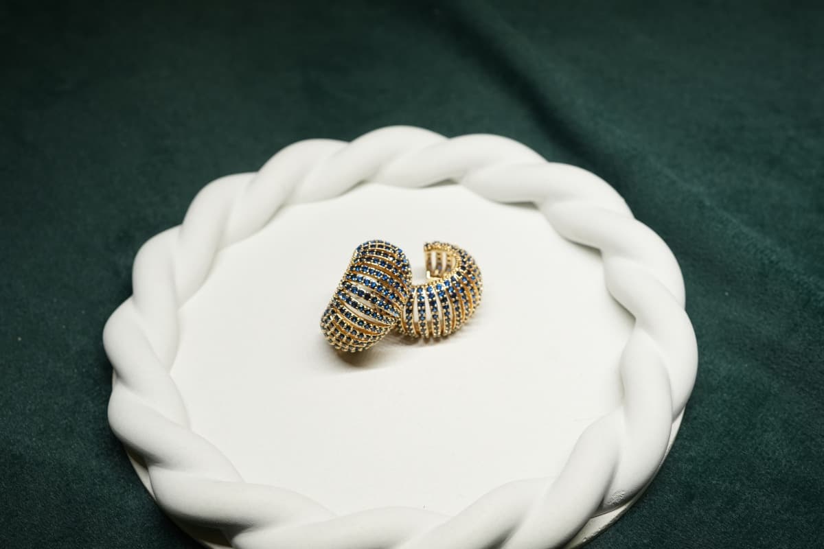 Midnight Luxe Dome Earrings - view 1