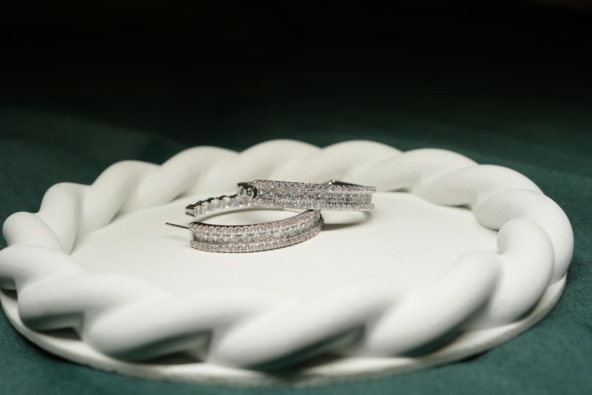 Celestia Pavé Hoops - view 2