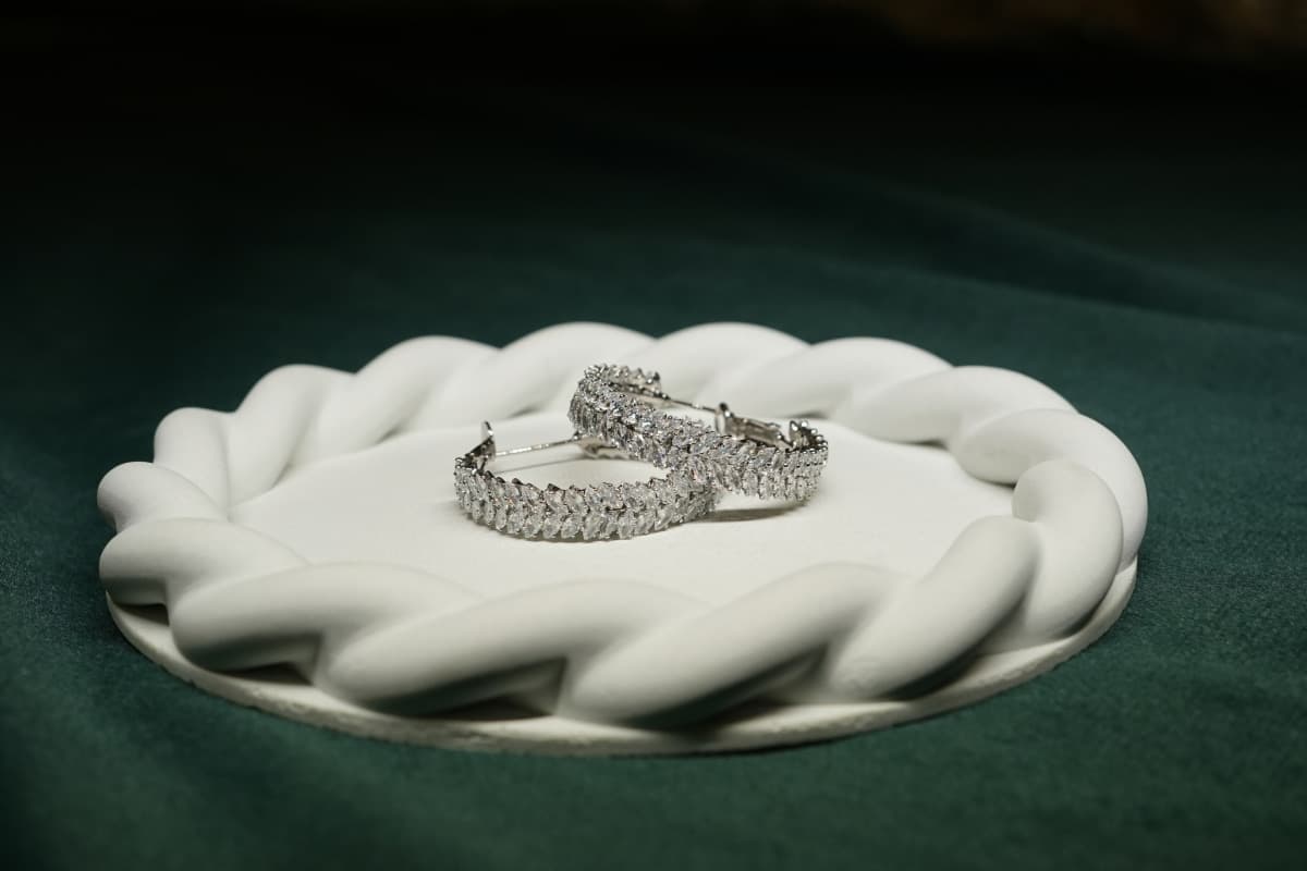 Eterna Crystal Cascade Hoops - view 1