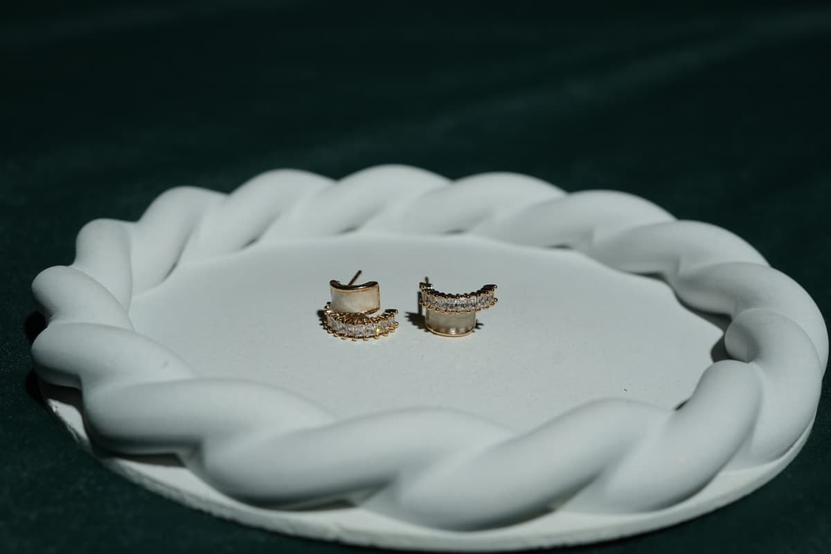 Pearl Arc Cuff Earrings - view 2