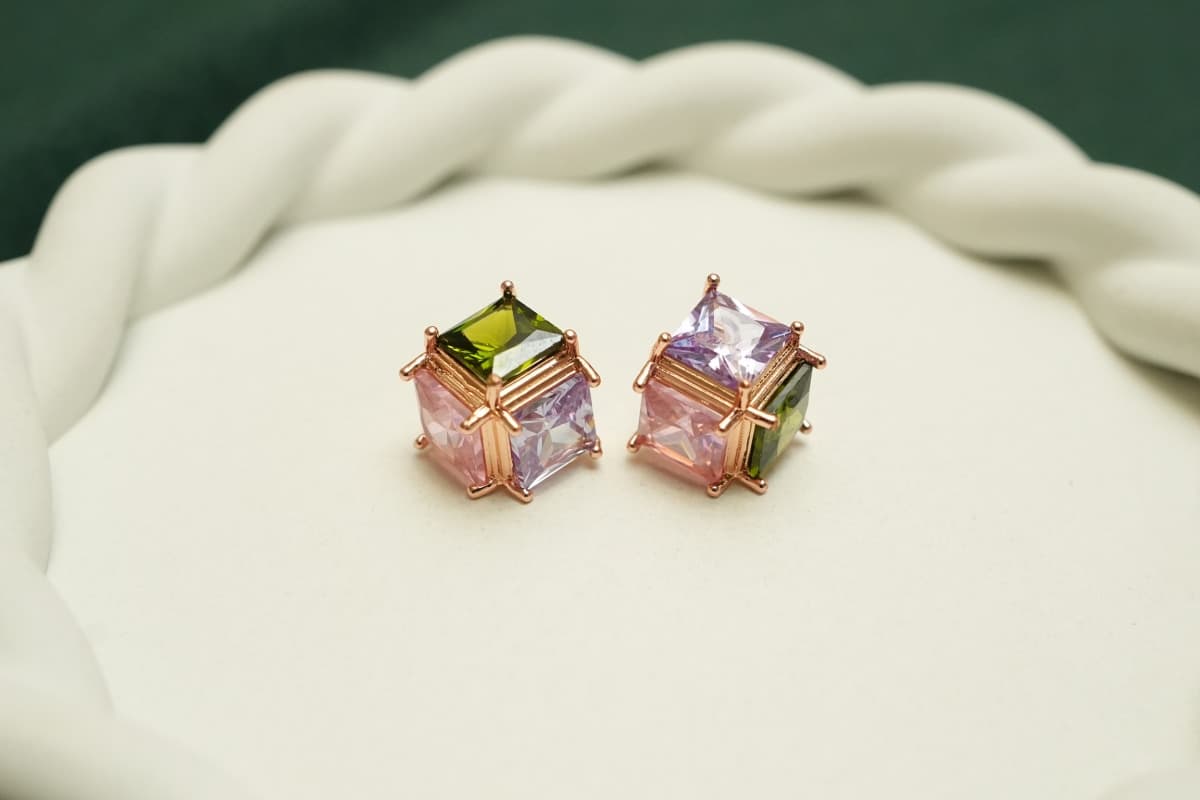 Prism Garden Cube Earrings - view 1