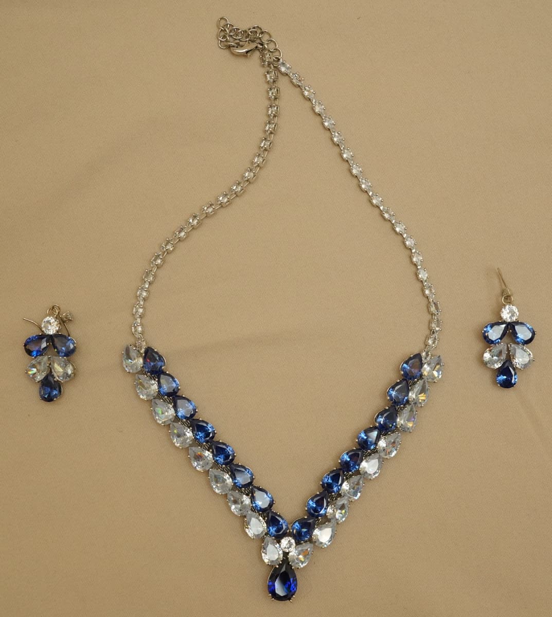 Sapphire Cascade Necklace Set - view 2