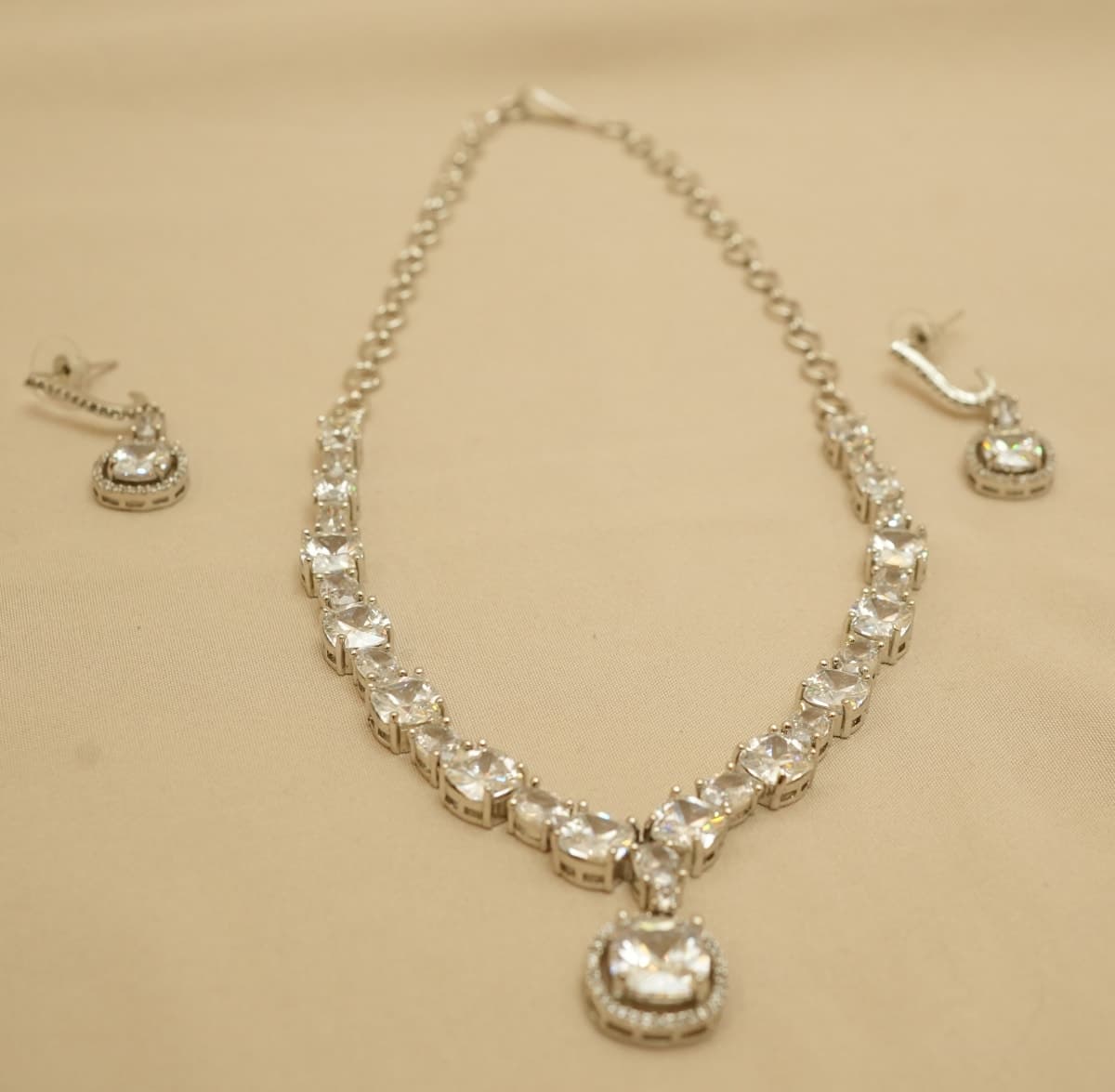 Radiant Halo Necklace Set - view 1