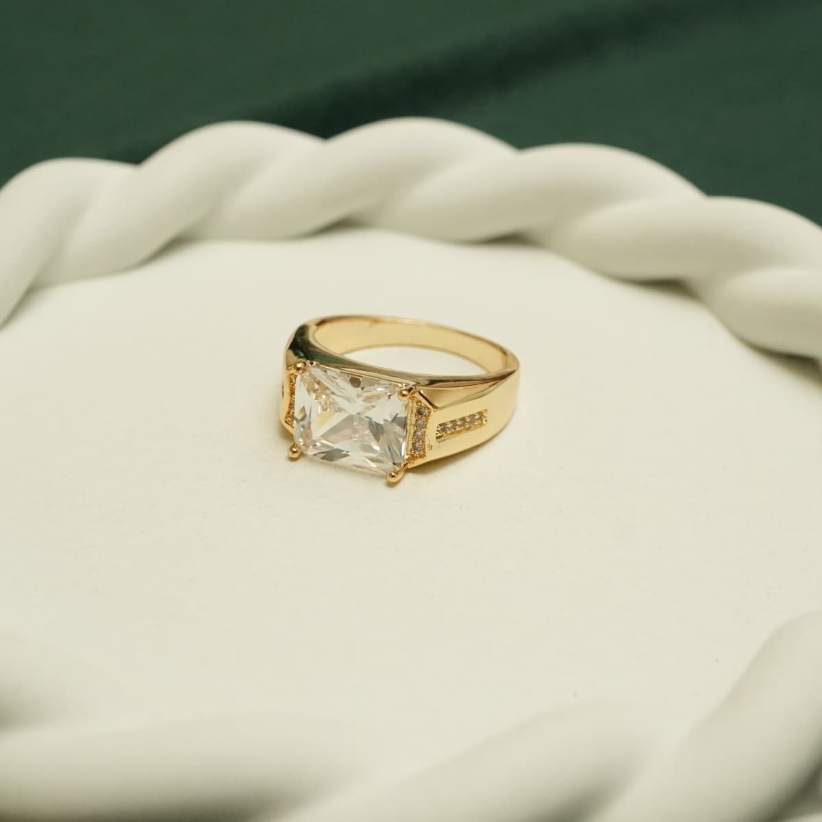 Luxe Crystal Solitaire Ring - view 1