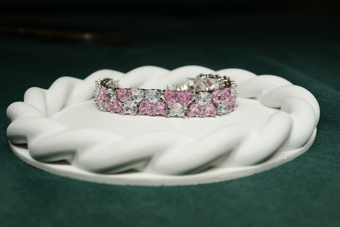 Heart Prism Tennis Bracelet - view 1