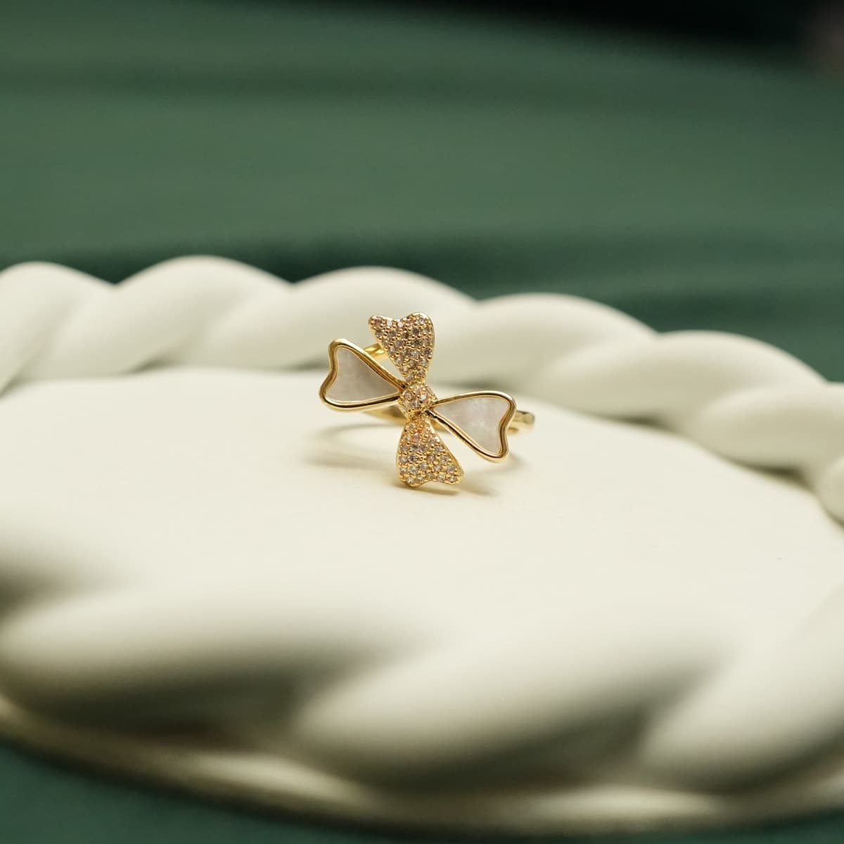 Golden Bow Grace Ring - view 2