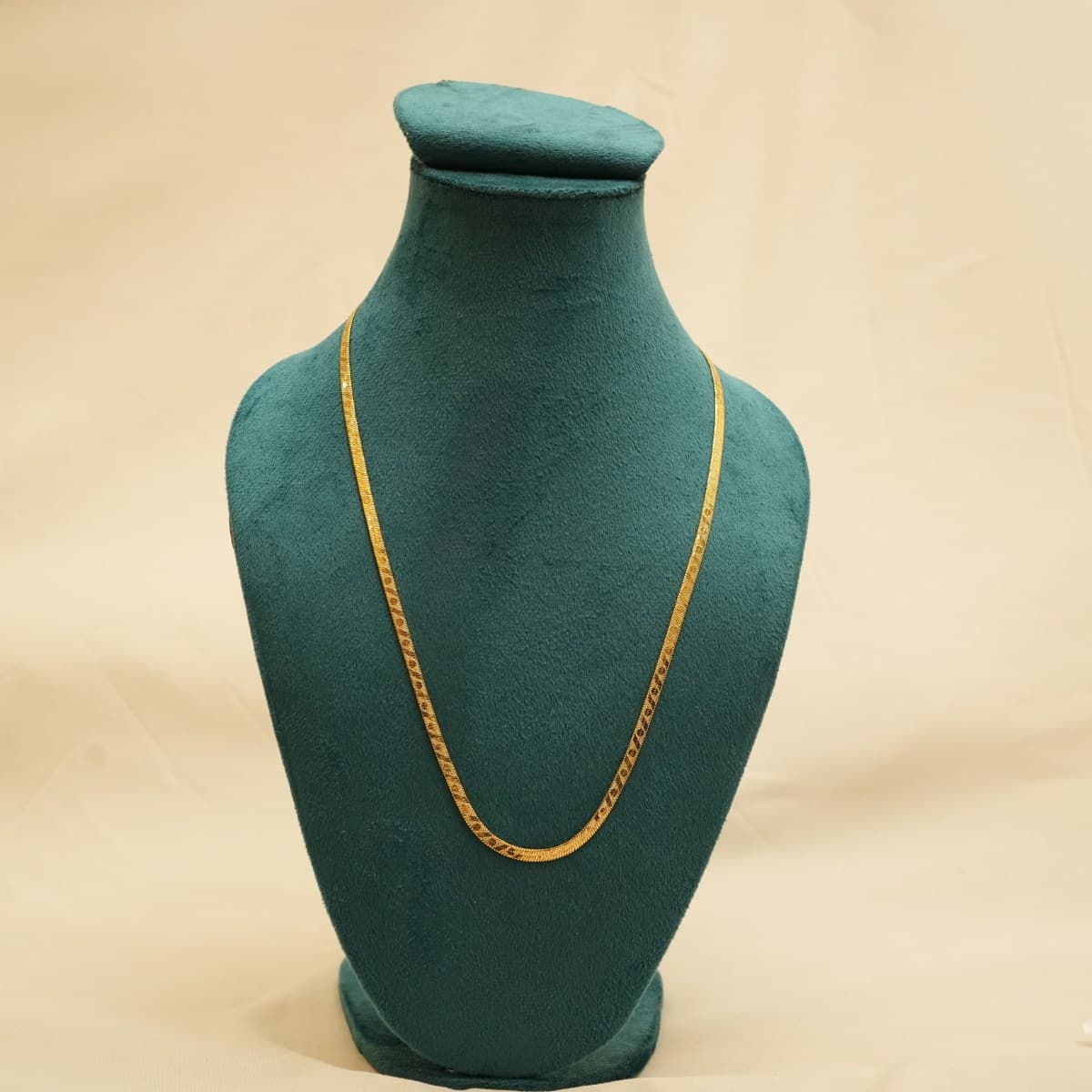 Golden Serpentine Mesh Chain - view 1