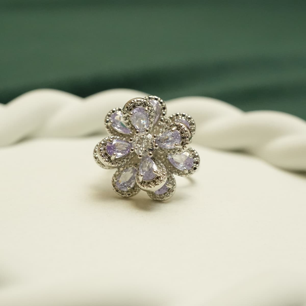 Lavender Bloom Halo Ring - view 2