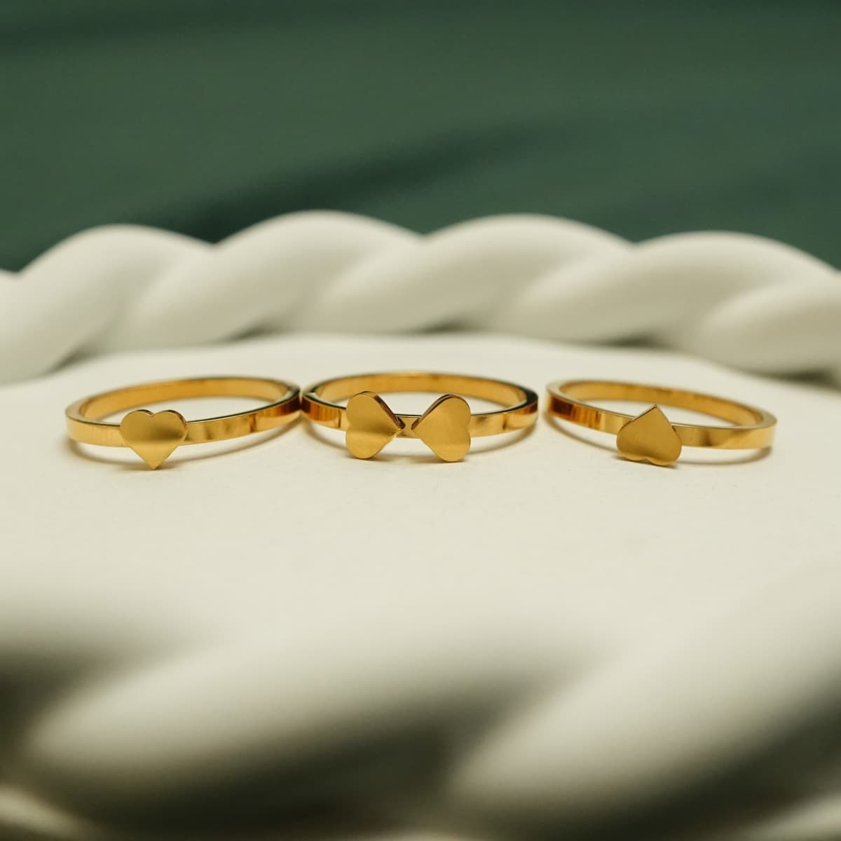 Trio Heart Ring Set - view 1