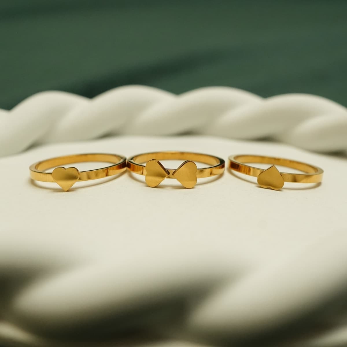 Trio Heart Ring Set - view 2
