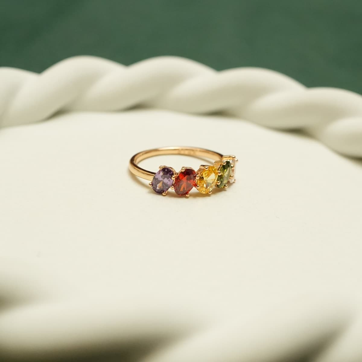 Rainbow Harmony Gemstone Ring - view 1