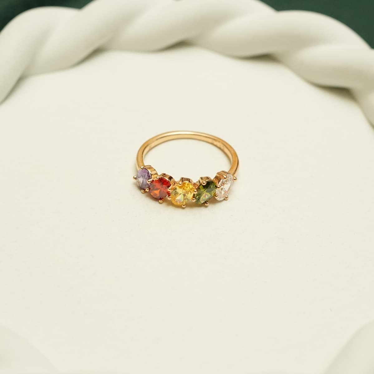 Rainbow Harmony Gemstone Ring - view 2