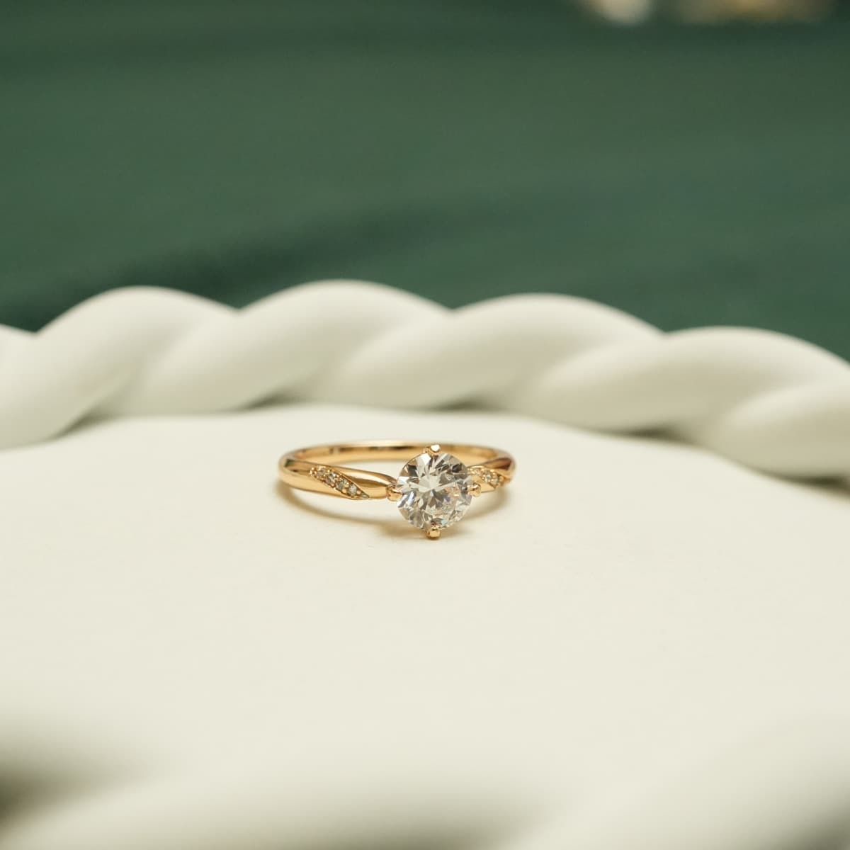 Aurelia Solitaire Crown Ring - view 1