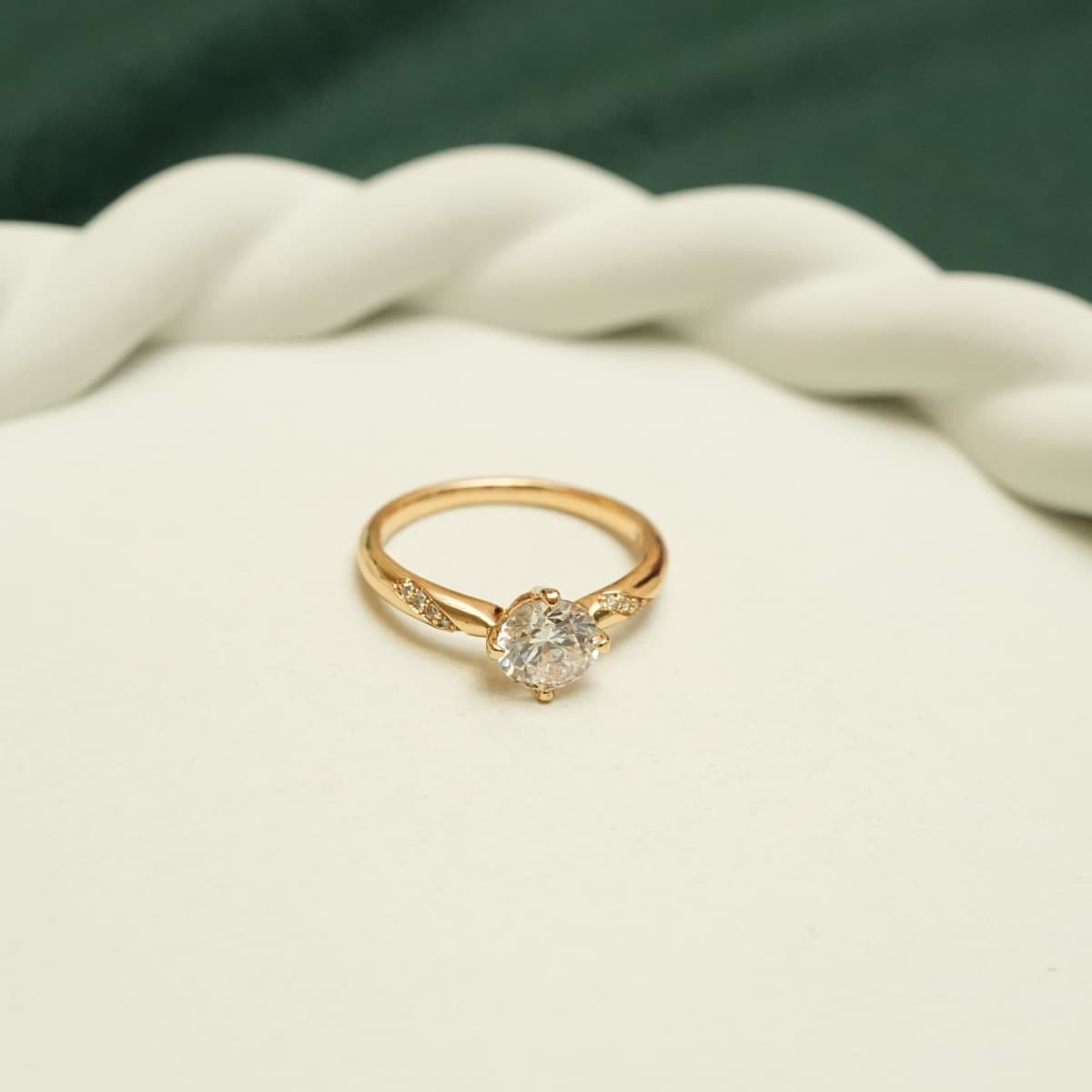 Aurelia Solitaire Crown Ring - view 2