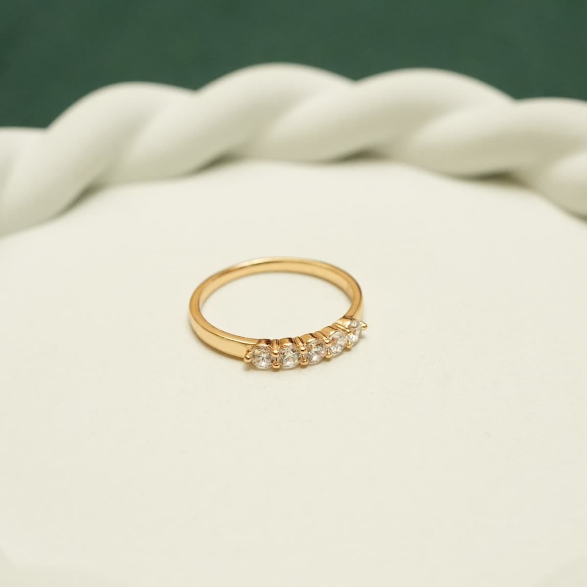 Aurelia Crystal Row Ring - view 1