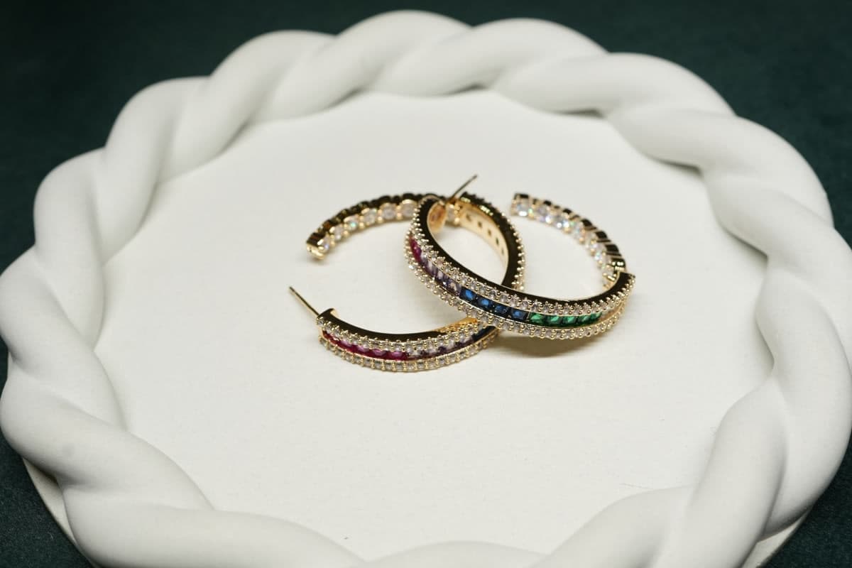 Multicolour Celestia Pavé Hoops (Copy) - view 1