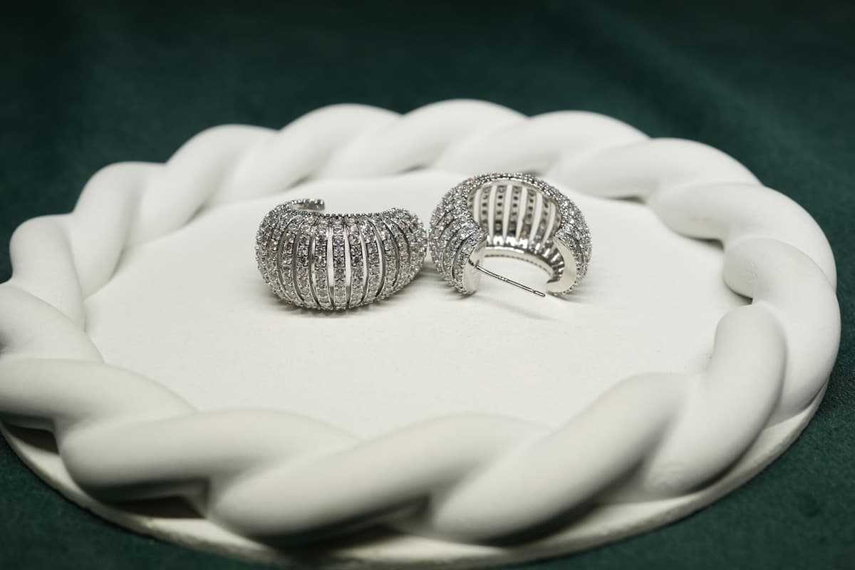 Midnight Luxe Dome Earrings - view 4