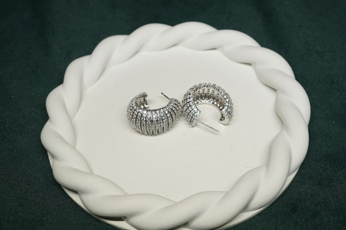 Midnight Luxe Dome Earrings - view 3
