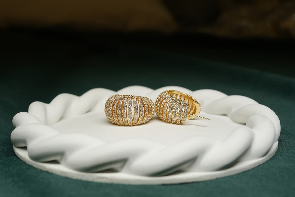 Midnight Luxe Dome Earrings - view 6