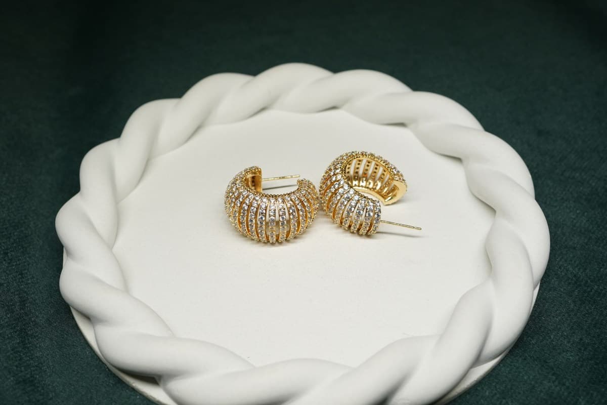 Midnight Luxe Dome Earrings - view 7