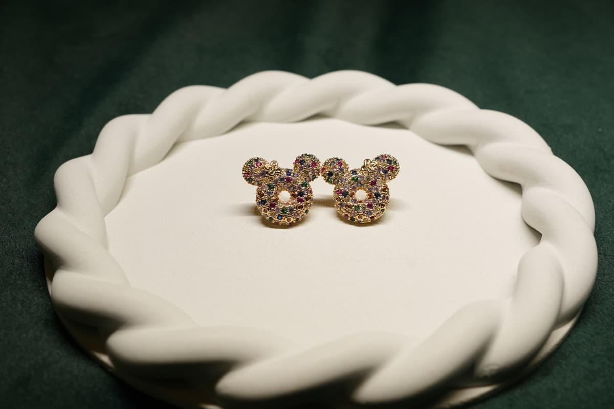 Emerald Bear Earrings - view 4