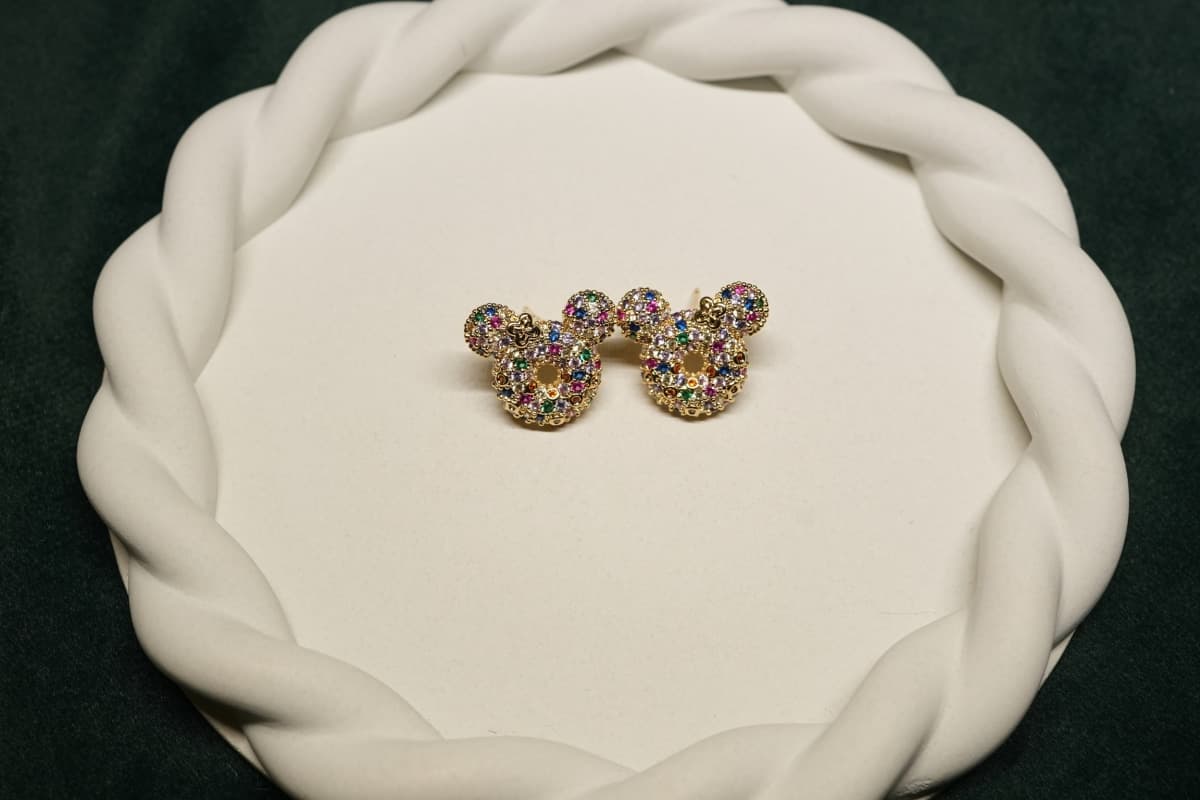 Emerald Bear Earrings - view 5