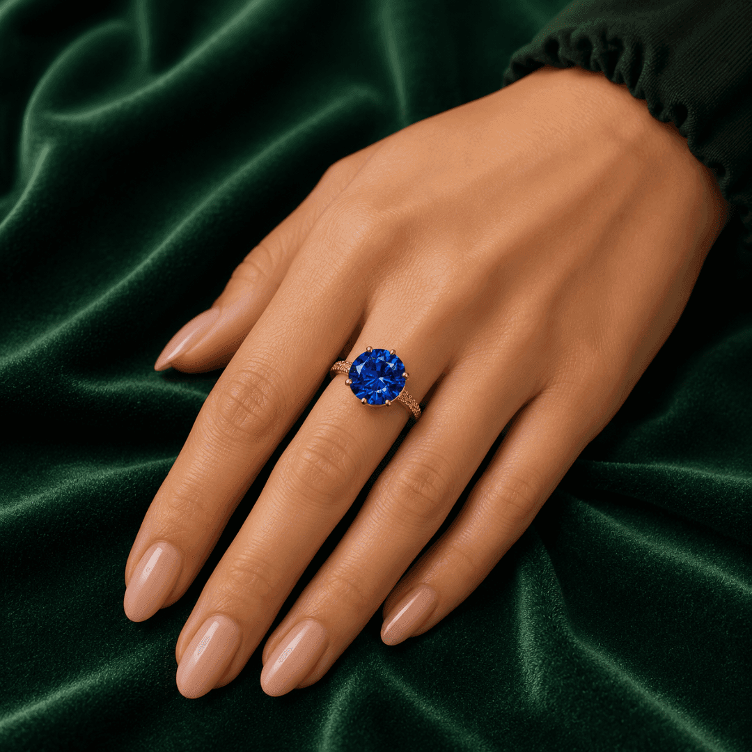 Timeless Spark Elegance Blue Ring - view 2