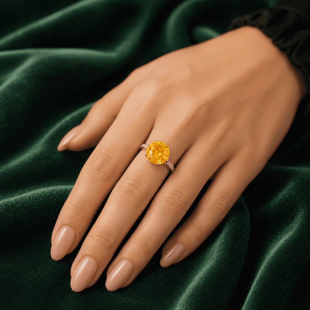 Timeless Spark Elegance Yellow Ring - view 2