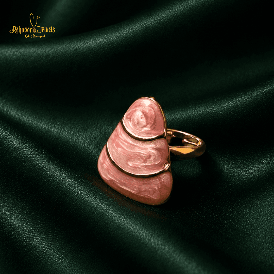 Tiered Triangle Gold Plated Ring - view 3