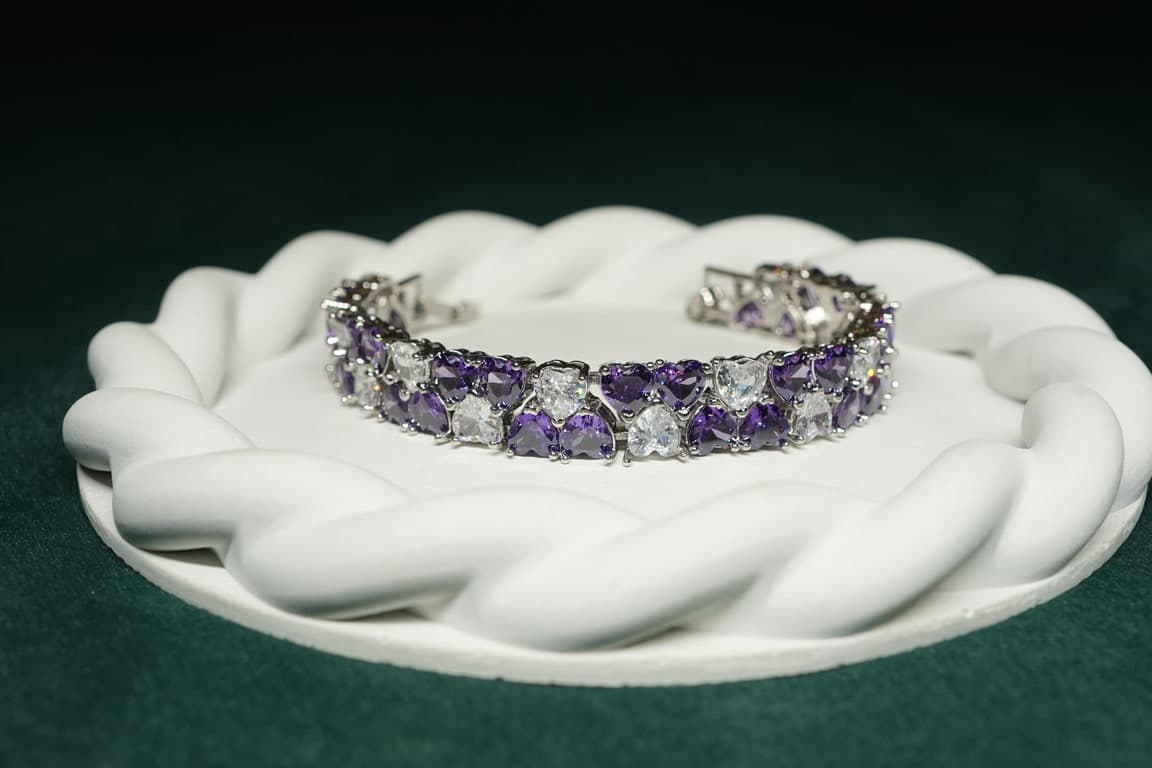 Heart Prism Tennis Bracelet - view 3