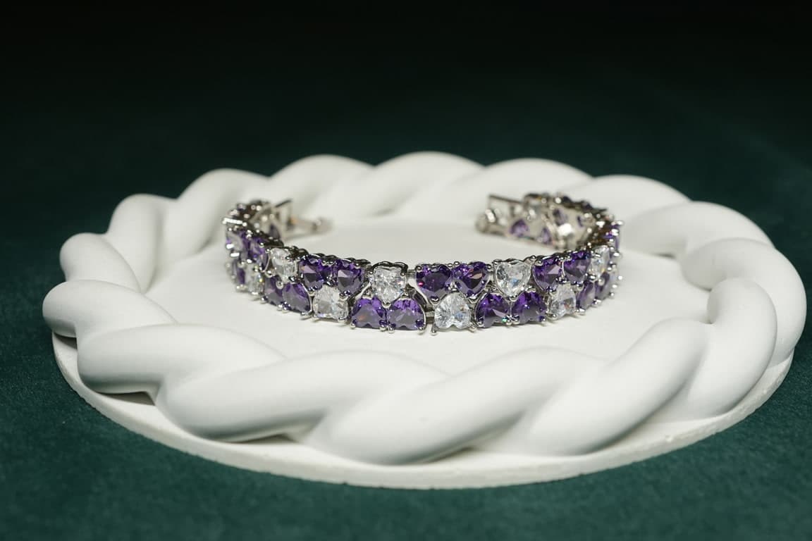 Heart Prism Tennis Bracelet - view 6