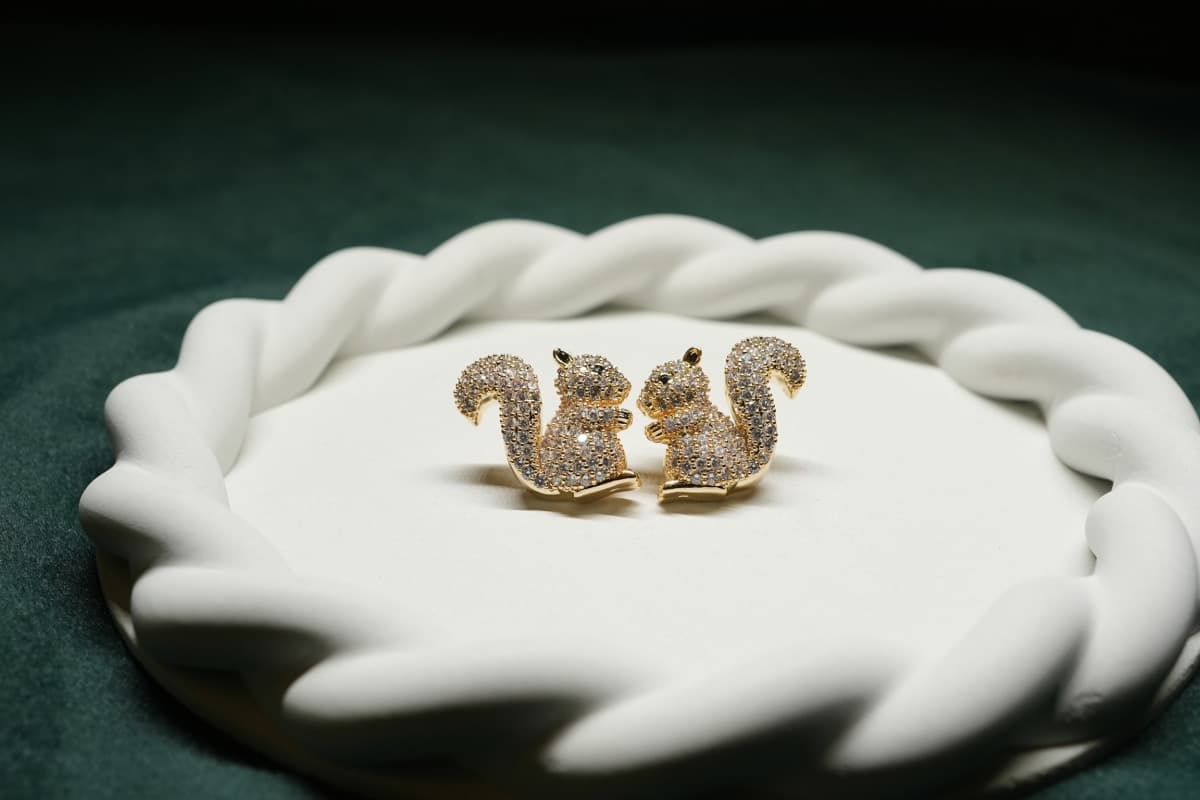 Enchanted Squirrel Gemstone Earrings - view 3