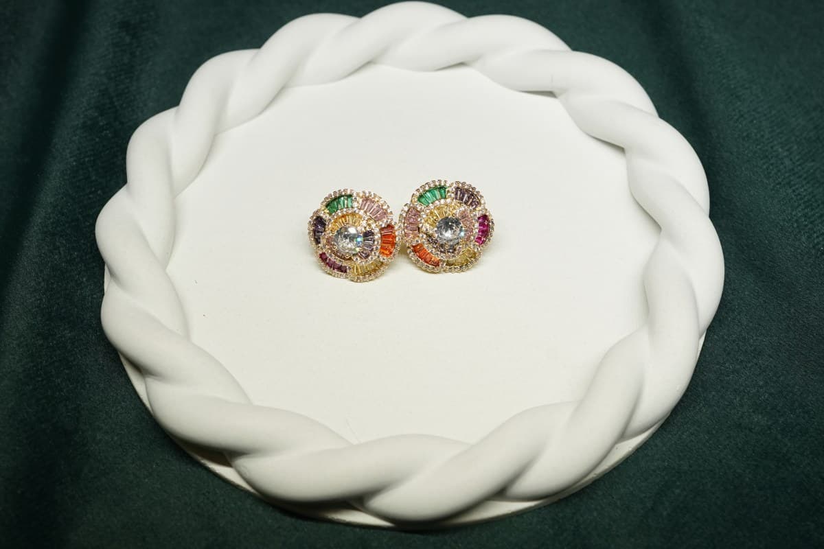 Eclipse Mosaic Stud Earrings - view 4