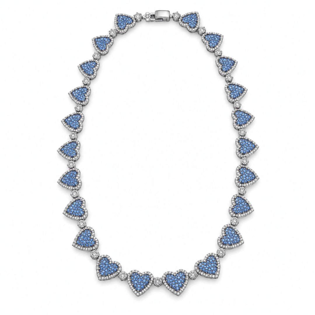 Royal Blue Azure Heart Chain - view 1