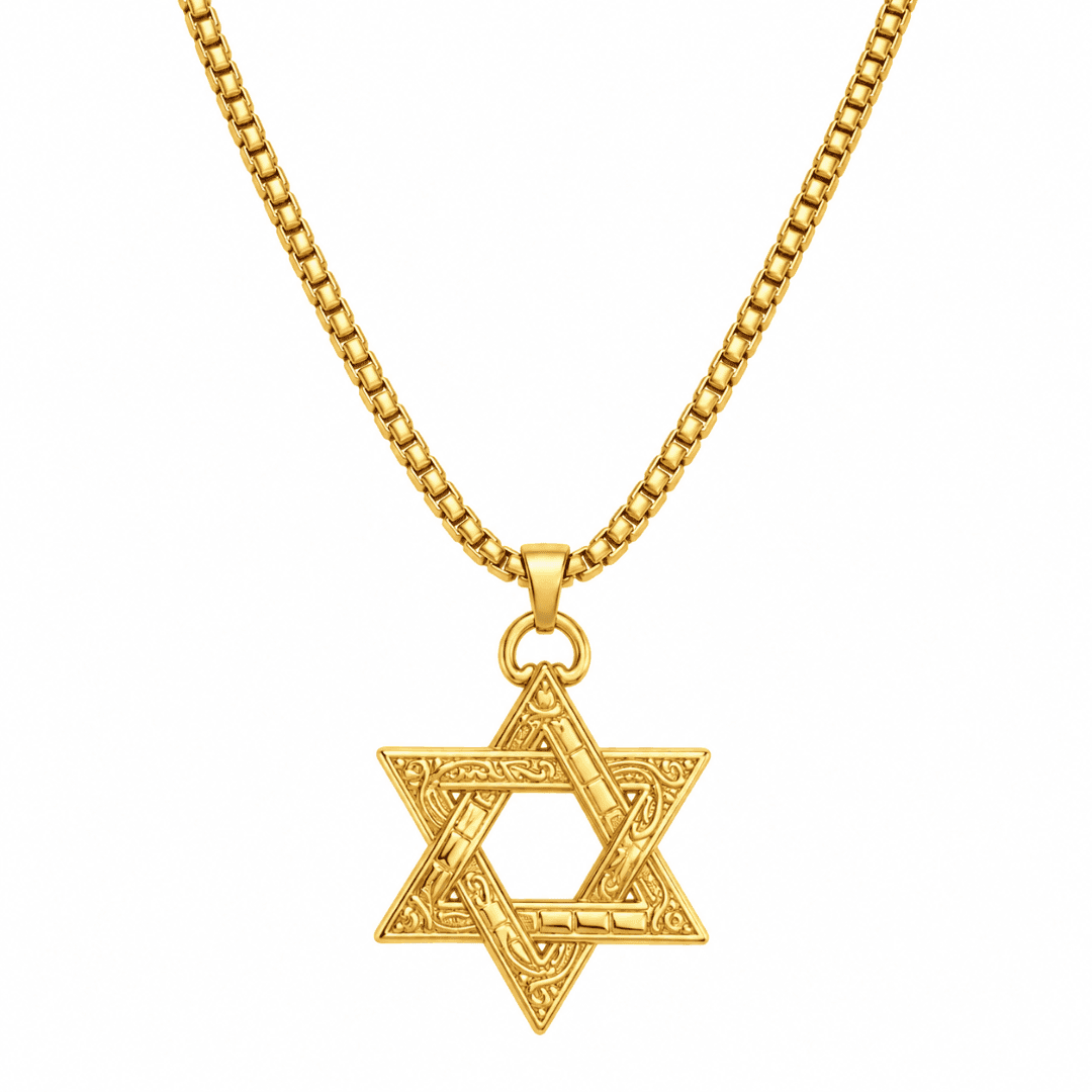 Sacred Hexagram Box Chain Pendant - view 1